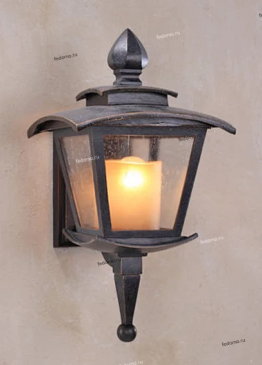 L55181.46 Бра уличное L'Arte Luce Wax, 1 плафон, черный, белый с прозрачным