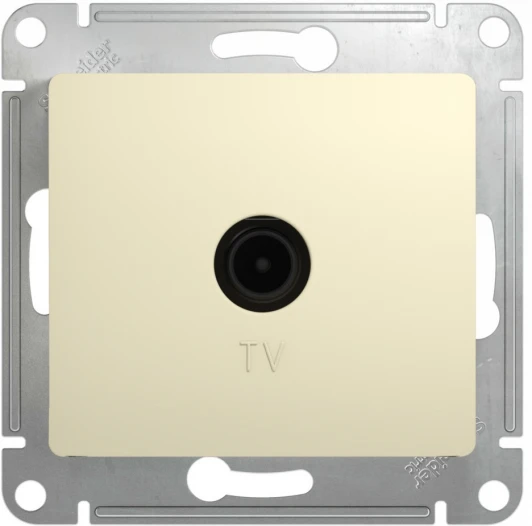 GSL000291 ТВ-розетка встраиваемая оконечная (бежевый) Systeme Electric Glossa GSL000291