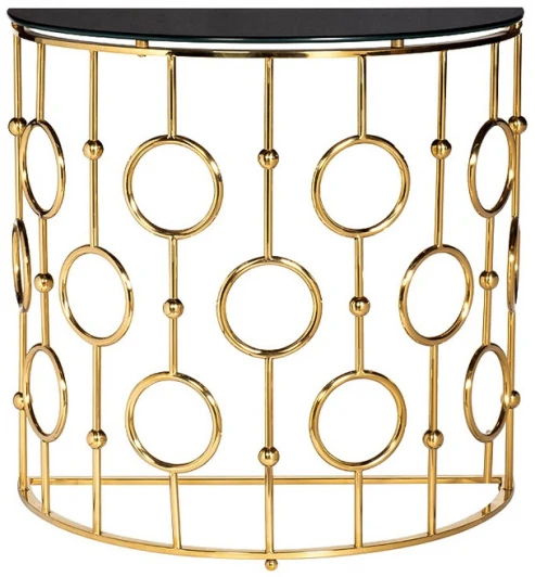GY-CST8040GOLD Консольный стол Garda Decor GY-CST8040GOLD (Золото/Черный)
