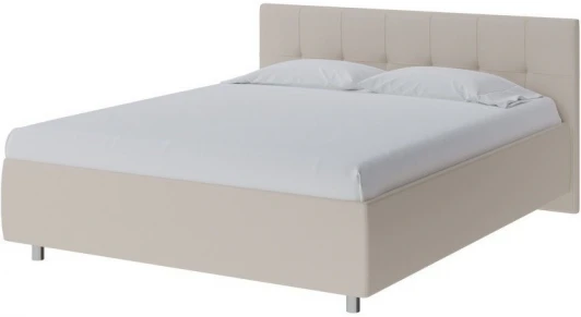 1908970 PROxSON Кровать Diamo без основания (Ткань: Рогожка Savana Milk (молочный)) 160x190