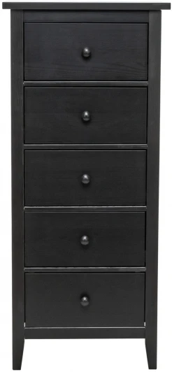 2500000193538 Leset Комод "Мира-5" (Комод 05) (Массив сосны/Черный) арт.2500000193538