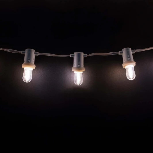 MBL10m/100L-8-1 Мини Белт-лайт LTC 10м, Патрон E14, Провод Белый ПВХ, шаг 10см, 100 патронов, IP65 Laitcom MBL10m/100L-8-1