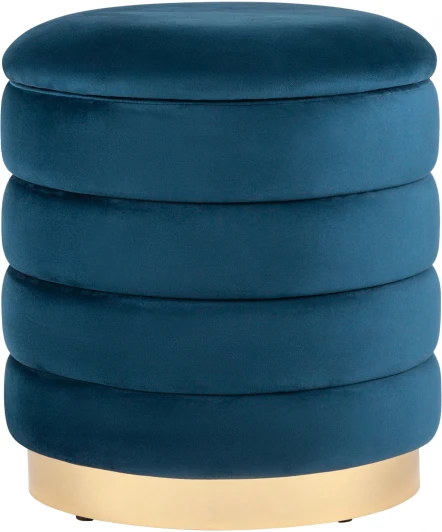 УТ000035901 Пуф Франсис с ящиком велюр синий УТ000035901