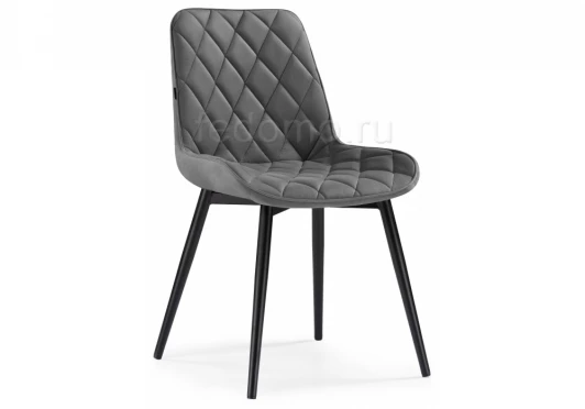 439344 Обеденный стул на металлокаркасе Woodville Баодин velutto 32 / черный 439344