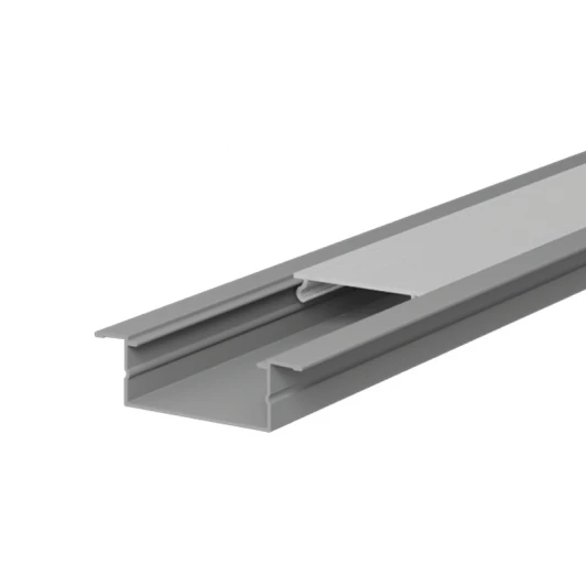 WAP-I-24/7/2000-A-LITE Профиль алюминиевый встраиваемый серый 24х7х2000мм толщина 0,3мм Wolta WAP WAP-I-24/7/2000-A-LITE
