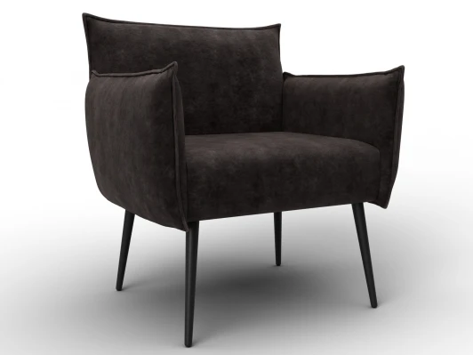 132326 Кресло Лига-083 (Фанера/Металл/Велюр/Коричневый) Лига Диванов 132326