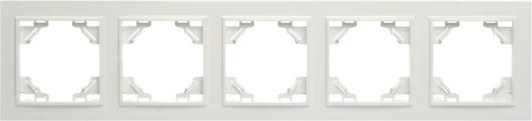 39620 Рамка на 5 постов (белый) Stekker Эрна 39620