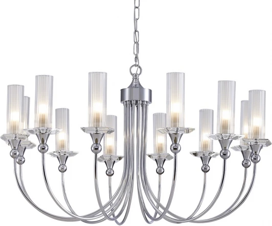 4586+6/С chrome Подвесная люстра Newport 4580 4586+6/С chrome (220V, на цепи)