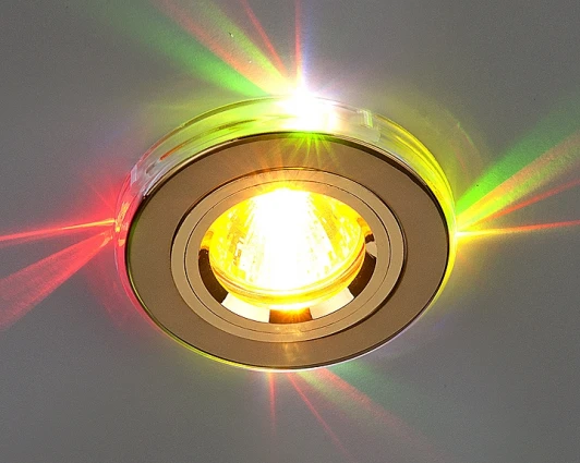 2060/2 GD/7-LED (золото / мультиколор) Встраиваемый точечный светильник Elektrostandard 2060/2 GD/7-LED (золото / мультиколор)