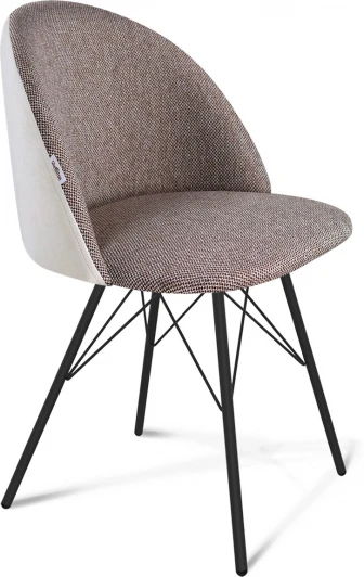 4086356701 Стул Sheffilton SHT-ST35-3/S37 тростниковый сахар/зефирный/черный муар от фабрики Sheffilton