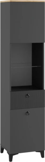 593596 Шкаф Woodville Ника 400 эйхория QR-17 / графит / дуб делано арт.593596