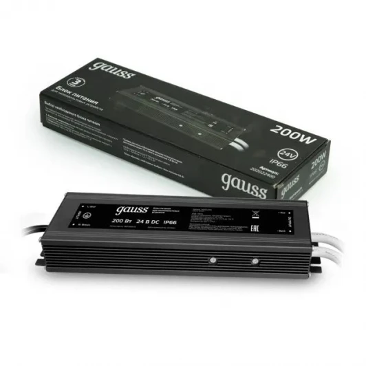 202022400 Блок питания 200W 24V IP66 202022400 Gauss