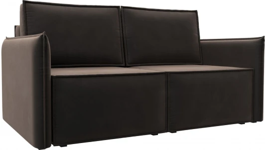 121897 Диван прямой Либерти мини (Коричневый/Велюр) Лига Диванов арт.121897