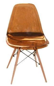 FR 0208 Стул Eames прозрачный янтарный