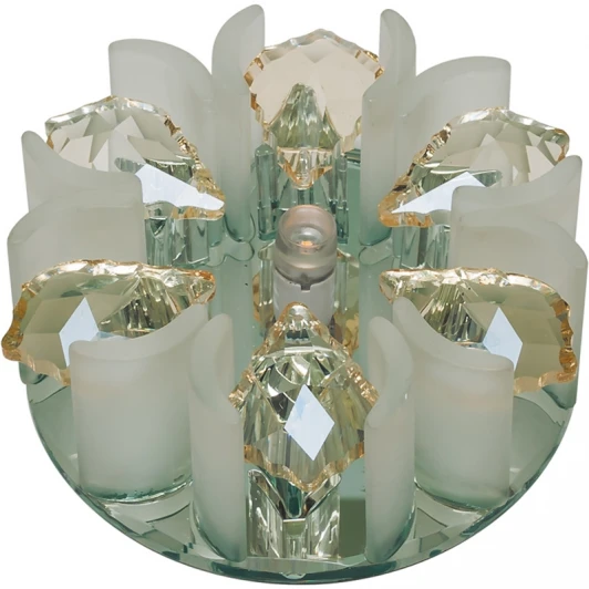 DLS-F120 G4 GLASSY/CLEAR+CHAMPAGNE Встраиваемый точечный светильник Fametto Fiore DLS-F120 G4 GLASSY/CLEAR+CHAMPAGNE