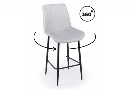632587 Барный стул Седа 360 светло-серый (zd 960) / черный np 632587