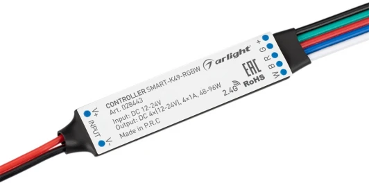 028443 Контроллер SMART-K49-RGBW (12-24V, 4x1A, 2.4G) (IP20 Пластик) 028443 Arlight