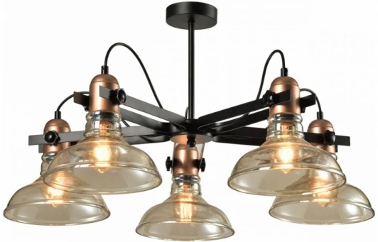 MD.20552-5-S-BK+AB Потолочная люстра на штанге Imex MD.20552-5-S-BK+AB