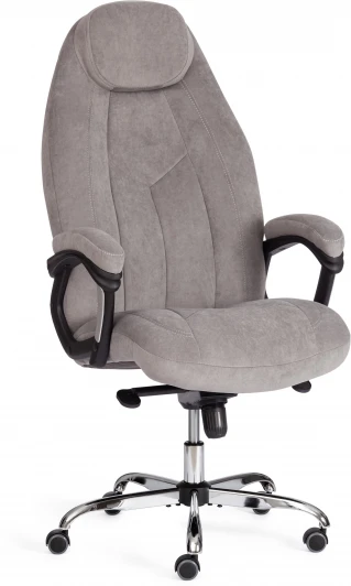 19272 Компьютерное кресло игровое Tetchair BOSS (Флок/Серый)