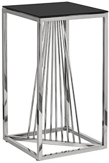 13RXET8082L-SILVER Журнальный стол Garda Decor 13RXET8082L-SILVER (Серебро/Прозрачный)
