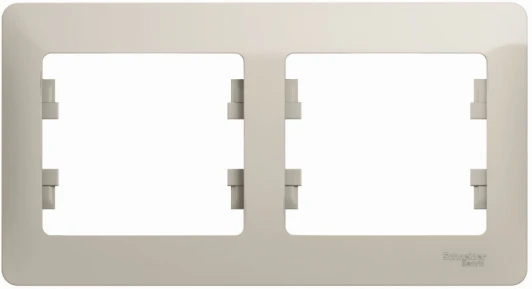 GSL000902 Рамка на 2 поста (молочный) Systeme Electric Glossa GSL000902
