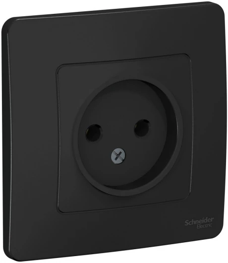BLNRS000016 Розетка встраиваемая без заземления (антрацит) Systeme Electric Blanca BLNRS000016