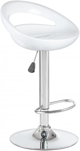1010-LM DISCO,  цвет сиденья белый, цвет основания хром Стул барный DISCO (белый)