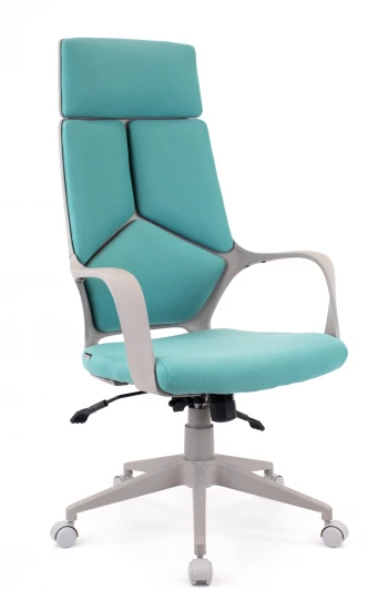 EP Trio grey TM blue f Компьютерное кресло Trio Grey TM Ткань Бирюзовый