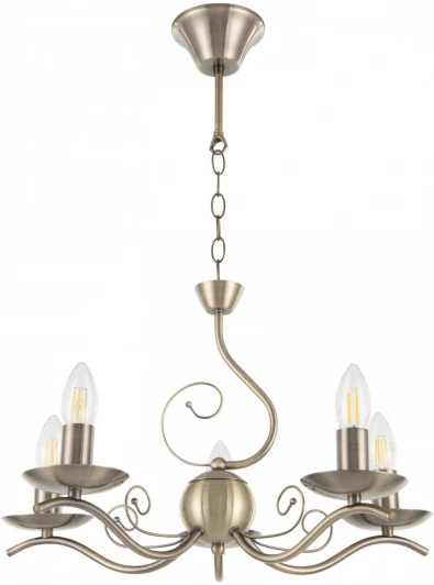 339934/5 AB Подвесная люстра Arte Milano Amalfi-9934 339934/5 AB (220V, на цепи, подсвечник, свеча)