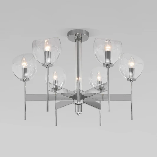 60130/6 хром Smart Потолочная люстра на штанге Arrista 60130/6 Eurosvet хром Smart