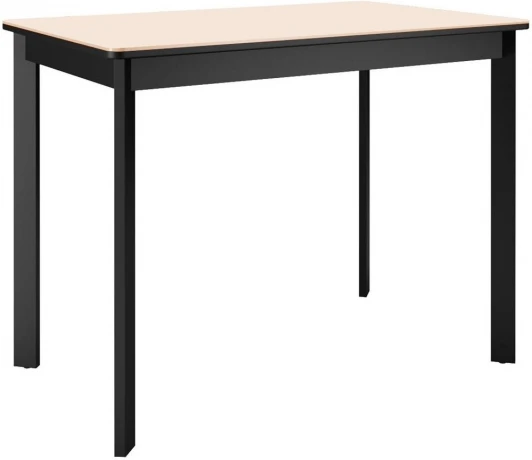 00-00075474 Стол DikLine LK90 Керамика Krater Perla (бежевый матовый) /подстолье черное/опоры черные арт.00-00075474
