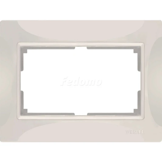 WL03-Frame-01-DBL-ivory Рамка для двойной розетки Werkel Snabb, слоновая кость