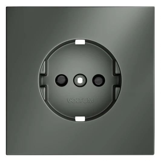 VLS000706 Накладка для розетки с заземлением и защитными шторками Voltum S70 VLS000706 (титан)