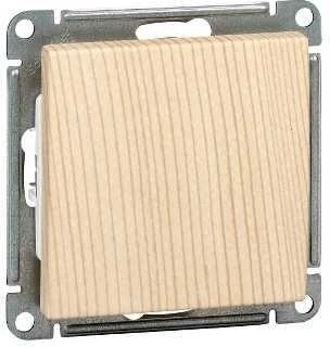 VS110-154-7-86 Выключатель встраиваемый одноклавишный (сосна) Systeme Electric W59 VS110-154-7-86