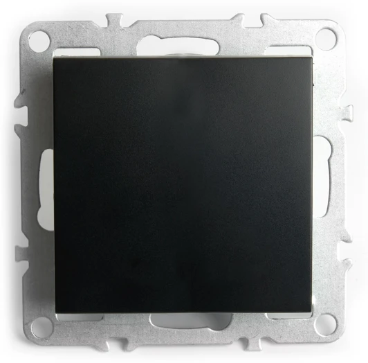 49148 Выключатель одноклавишный (черный) Stekker Эрна 49148