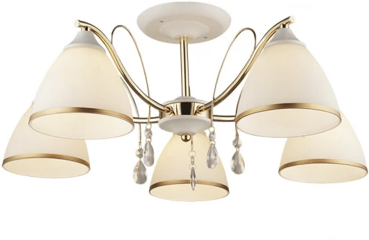 WD3523/5C-WT-FGD-WT Потолочная люстра на штанге Wedo Light Dzintars WD3523/5C-WT-FGD-WT