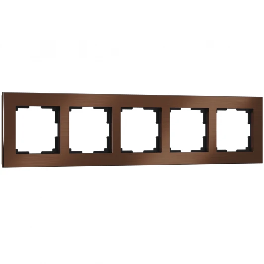 W0051714 Рамка на 5 постов (коричневый алюминий) W0051714 (a050958)
