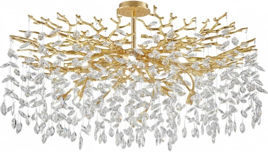 23111.1000.14.G9.B GD Потолочная люстра хрустальная на штанге Arte Milano Milano-1 23111.1000.14.G9.B GD (220V)