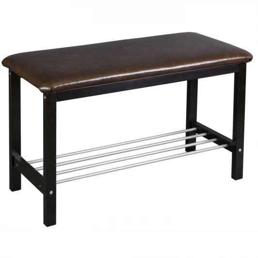 000526 Банкетка Фабио венге/экокожа коричневый Mebelik 000526