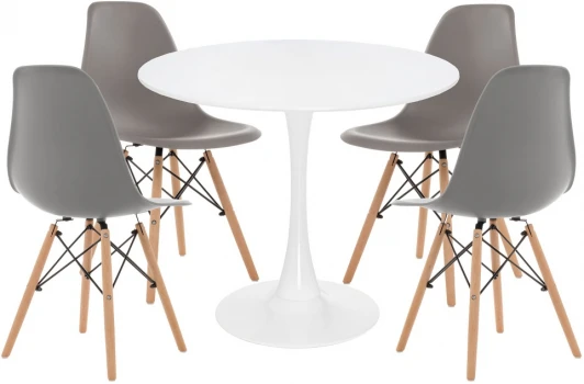 528188 Обеденная группа Woodville Авина gray / white 528188