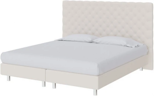 2033080 PROxSON Кровать Paris Boxspring Lift (Ткань: Рогожка Savana Milk (молочный)) 160x200