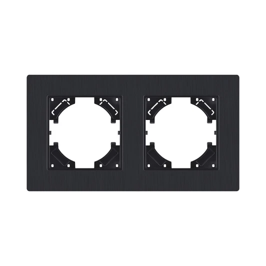 EP2BM Рамка 2-постовая черный матовый Kollinger Eleganz Plex EP2BM