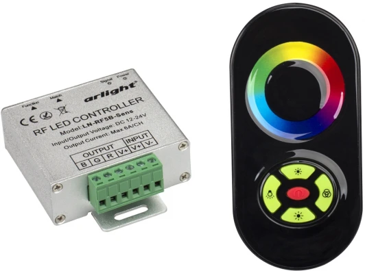 016484 Контроллер LN-RF5B-Sens Black (12-24V,180-360W) (IP20 Металл) 016484 Arlight