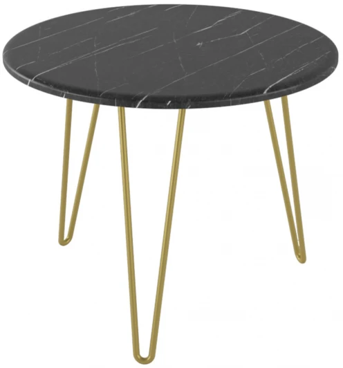 006695 Стол журнальный Рид Голд 430 черный мрамор/золото от фабрики Mebelik