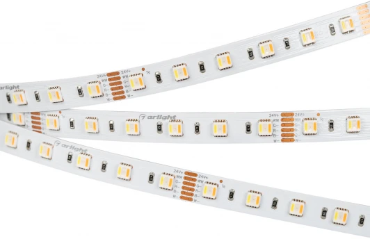 026363(2) Светодиодная лента RT-B60-12mm 24V RGBW-MIX-5-in-1 (20 W/m, IP20, 5060, 5m) (Arlight, Открытый) 026363(2)