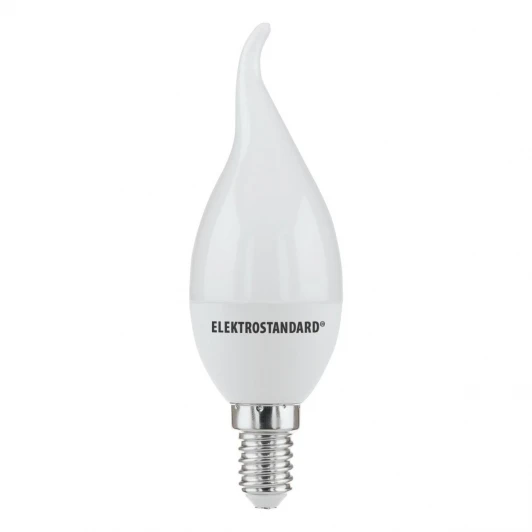 Свеча на ветру CDW LED D 6W 3300K E14 Лампочка светодиодная свеча на ветру белая E14 6W 220V 510 lm 3300K теплое свечение Elektrostandard Свеча на ветру СDW LED D 6W 3300K E14