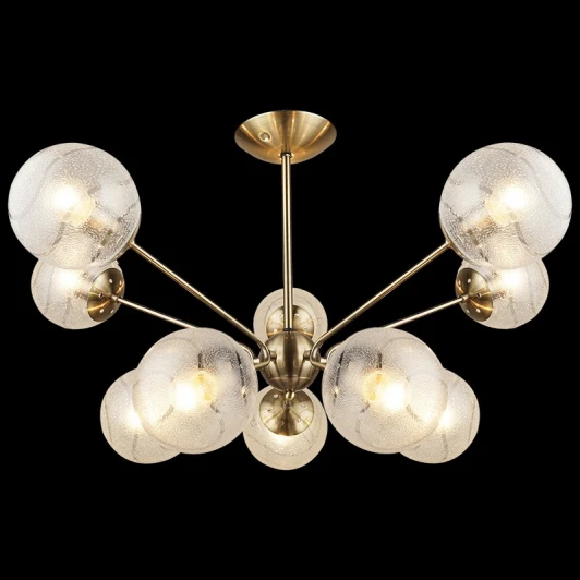 04164-0.3-10 Потолочная люстра на штанге Reluce 04164-0.3-10 (220V, шар, молекулы)