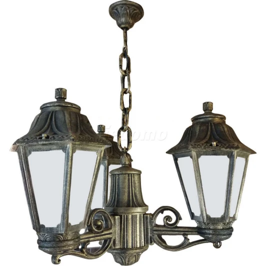 E22.120.S30.BYE27 Люстра подвесная уличная Fumagalli Sichem Anna, 3 плафона, бронза с белым