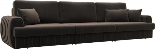 129243 Диван прямой Лига-057 НПБ Лонг Лига Диванов (Велюр) арт.129243