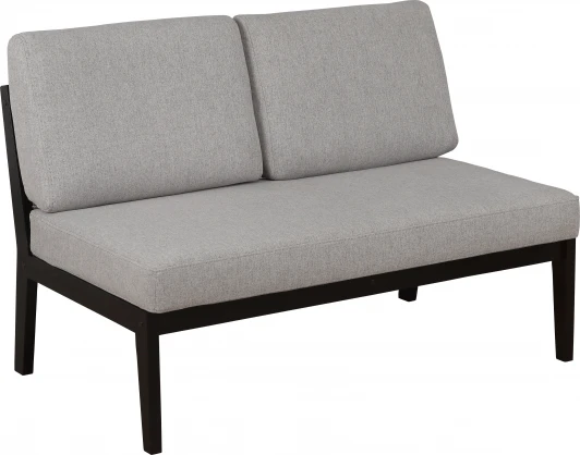 007550 Диван-скамья Массив мягкая ткань серый, каркас венге Mebelik арт.007550